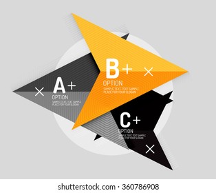Paper style abstract geometric shapes with infographic options
