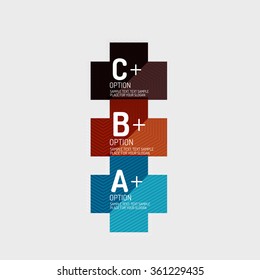 Formas geométricas abstractas de estilo de papel con opciones infográficas
