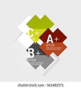 Paper style abstract geometric shapes with infographic options