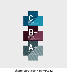 Formas geométricas abstractas de estilo de papel con opciones infográficas