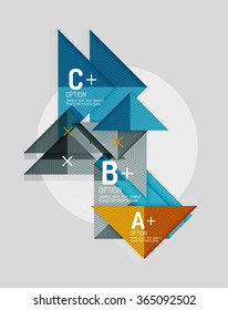 Paper style abstract geometric shapes with infographic options