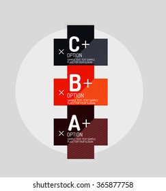 Formas geométricas abstractas de estilo de papel con opciones infográficas