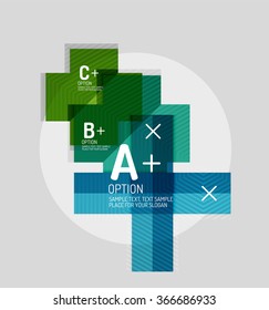 Paper style abstract geometric shapes with infographic options