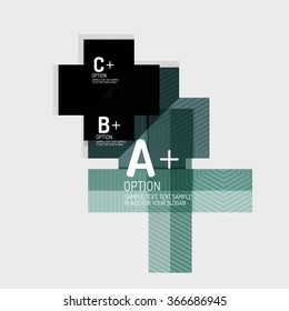 Paper style abstract geometric shapes with infographic options