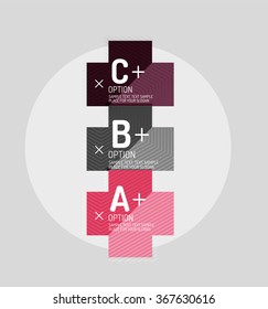 Paper style abstract geometric shapes with infographic options