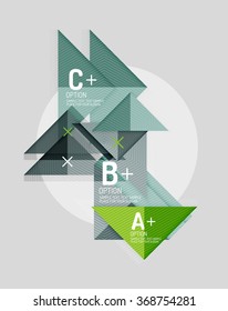 Formas geométricas abstractas de estilo de papel con opciones infográficas