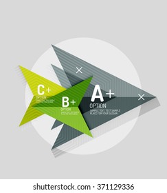 Paper style abstract geometric shapes with infographic options