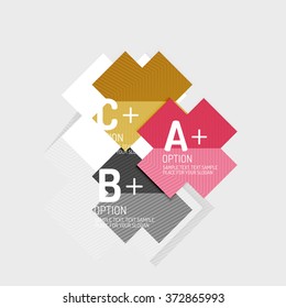 Paper style abstract geometric shapes with infographic options