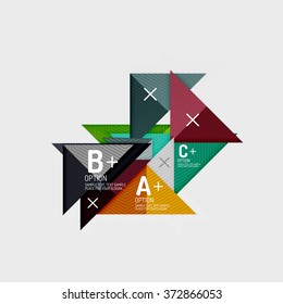 Paper style abstract geometric shapes with infographic options