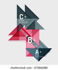 Paper style abstract geometric shapes with infographic options