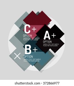 Paper style abstract geometric shapes with infographic options