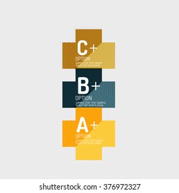 Formas geométricas abstractas de estilo de papel con opciones infográficas