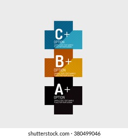 Formas geométricas abstratas de estilo de papel com opções de infográfico