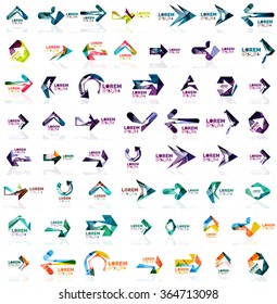 Paper style arrow logos