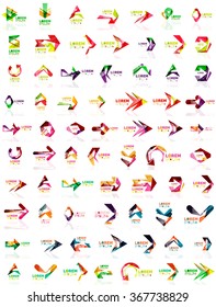 Paper style arrow logos