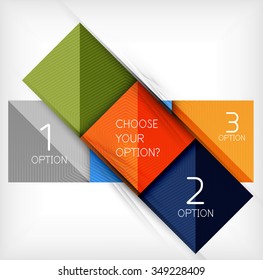 Paper style design templates, square abstract background, geometric layout. Vector infographic illustration