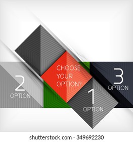 Paper style design templates, square abstract background, geometric layout. Vector infographic illustration