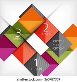 Plantillas de diseño de estilo de papel, fondo abstracto cuadrado, disposición geométrica