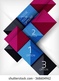 Plantillas de diseño de estilo de papel, fondo abstracto cuadrado, disposición geométrica