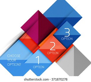 Paper style design templates, square abstract background, geometric layout