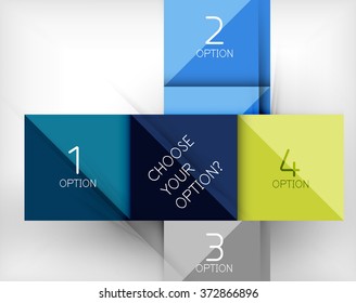 Paper style design templates, square abstract background, geometric layout