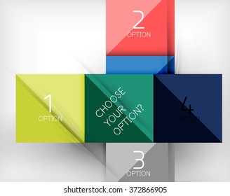 Paper style design templates, square abstract background, geometric layout