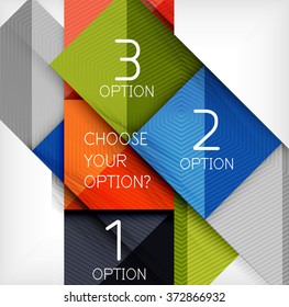 Paper style design templates, square abstract background, geometric layout