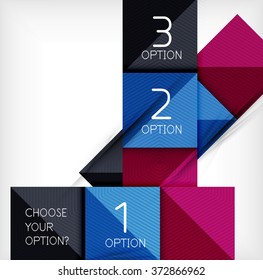 Paper style design templates, square abstract background, geometric layout