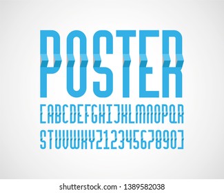 paper style font design, alphabet letters and numbers