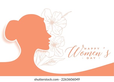paper style happy women's day decorative banner with lady face vector