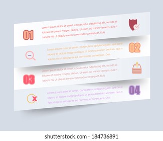 Paper Style Infographics Template and Web Elements