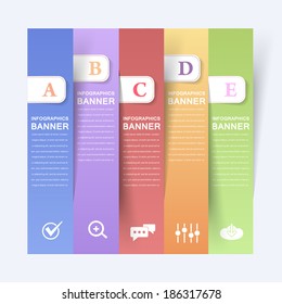 Paper Style Infographics Template and Web Elements