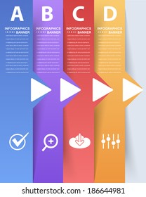 Paper Style Infographics Template and Web Elements
