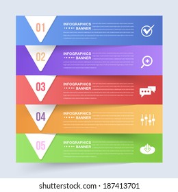 Paper Style Infographics Template and Web Elements