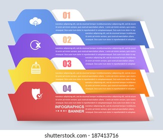 Paper Style Infographics Template and Web Elements
