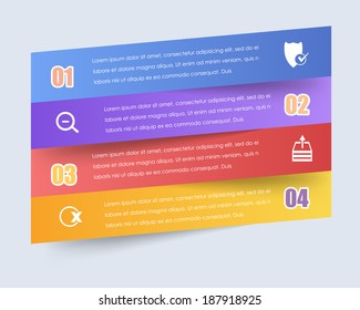 Paper Style Infographics Template and Web Elements