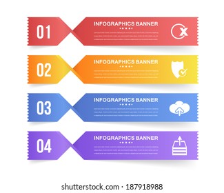 Paper Style Infographics Template and Web Elements