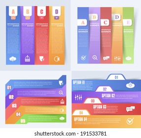 Paper Style Infographics Template and Web Elements