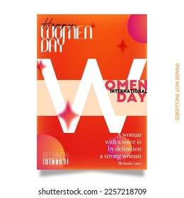 Paper style international women's day social media post template
