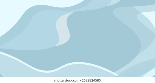 Design de vetor de fundo ondulado azul claro estilo papel em eps 10