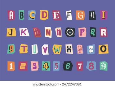 Paper Style Ransom Note Element Set