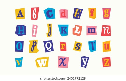 Paper Style Ransom Note Letter	