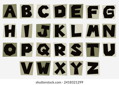 Paper style ransom note letter collection