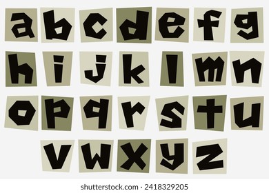 Paper style ransom note letter collection