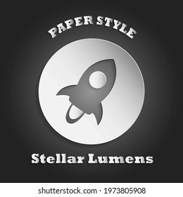 A paper style Stellar logo on black background