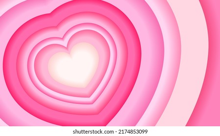 Paper style valentines day background, vector illustrator 
