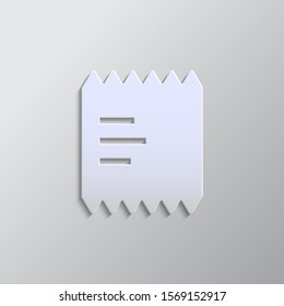 Paper style vector icon, atm, cashbox paper style, icon