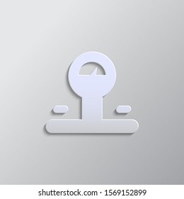 Paper style vector icon, balance, scales paper style, icon