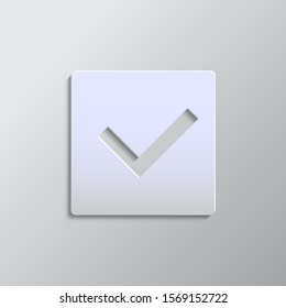 Paper style vector icon, box, delivered paper style, icon