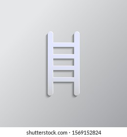 Paper style vector icon, business, ladder, metaphor paper style, icon